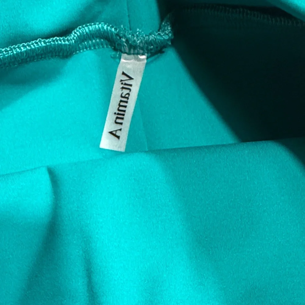 NWOT Vitamin A Teal High-Waisted Bikini Bottoms small